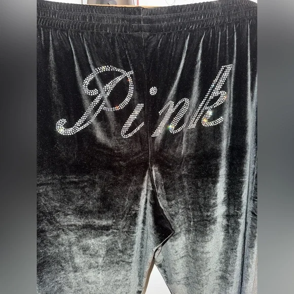 Victorias Secret PINK bling velour lounge pants - Picture 2 of 5